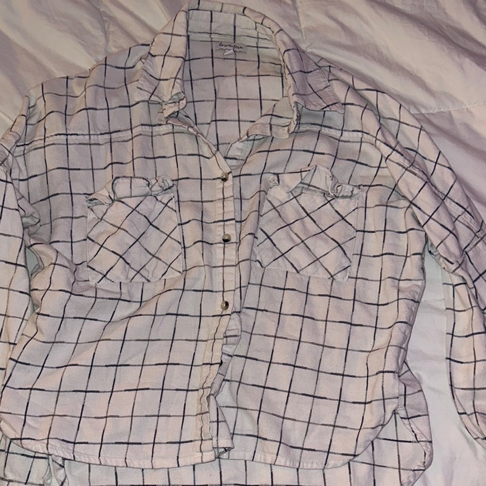Plaid Button-Up Shirt